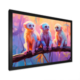Joyous Jungle Monkeys - Pink Monkey Wall Art