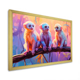 Joyous Jungle Monkeys - Pink Monkey Wall Art