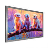 Joyous Jungle Monkeys - Pink Monkey Wall Art