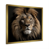 Dark Majestic Lion portrait - Lion Large Canvas Wall Art