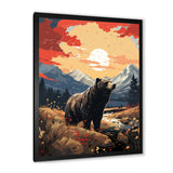 Grizzly Bear in the valley - Bear Home Decor Art