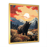 Grizzly Bear in the valley - Bear Home Decor Art
