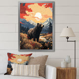 Grizzly Bear in the valley - Bear Home Decor Art