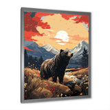 Grizzly Bear in the valley - Bear Home Decor Art