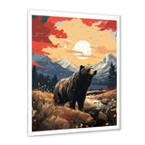 Grizzly Bear in the valley - Bear Home Decor Art