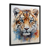 Tiger portrait majesty - Tiger Framed Canvas Art