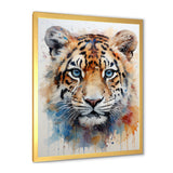 Tiger portrait majesty - Tiger Framed Canvas Art