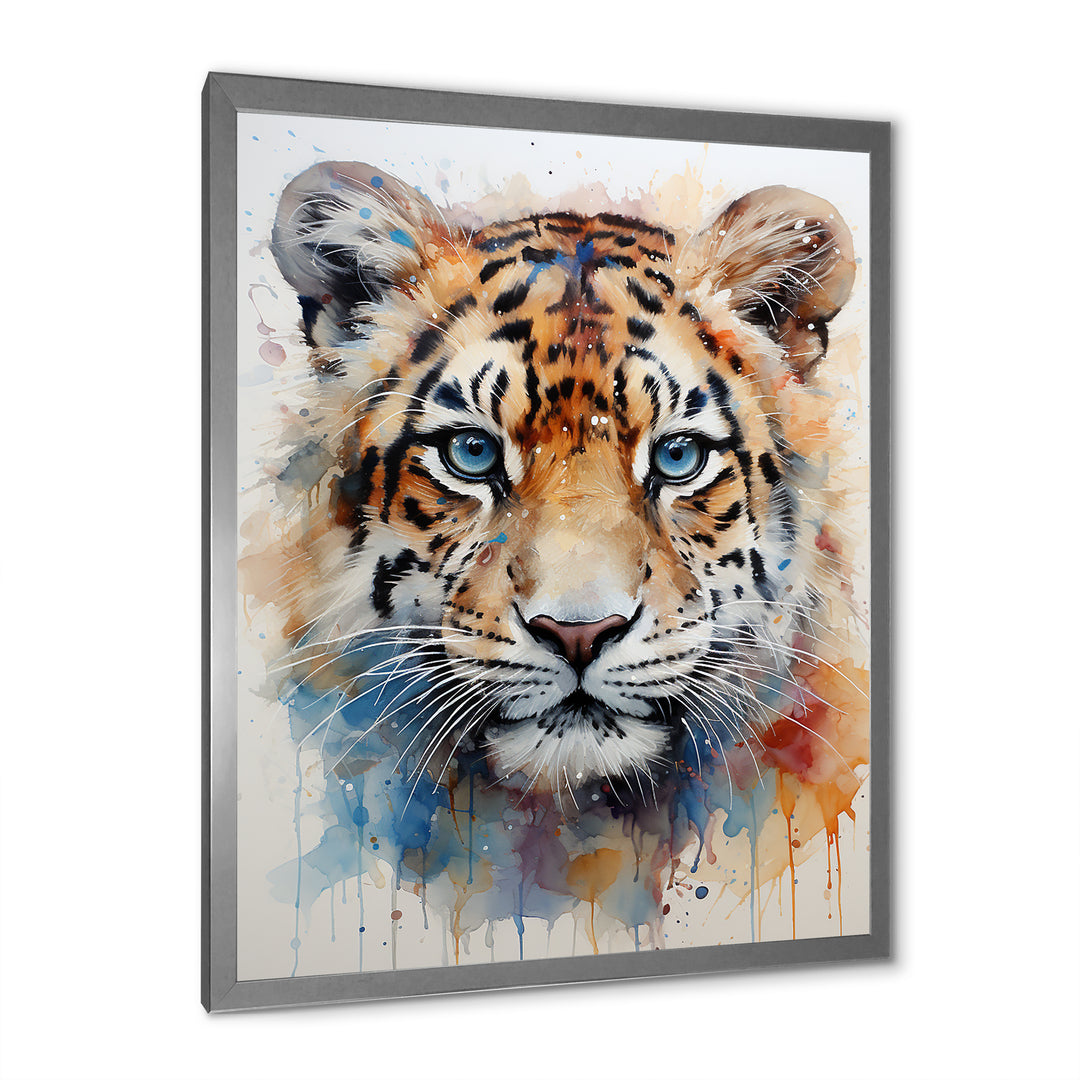 Tiger portrait majesty - Tiger Framed Canvas Art