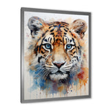 Tiger portrait majesty - Tiger Framed Canvas Art