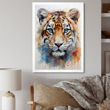 Tiger portrait majesty - Tiger Framed Canvas Art