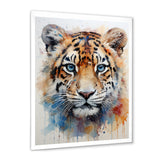 Tiger portrait majesty - Tiger Framed Canvas Art