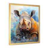 Grey Rhinoceros on the hunt - Rhinoceros Home Decor Art