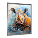 Grey Rhinoceros on the hunt - Rhinoceros Home Decor Art