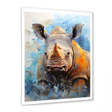 Grey Rhinoceros on the hunt - Rhinoceros Home Decor Art