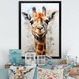 Minimalist Giraffe portrait - Giraffe Living Room Wall Art