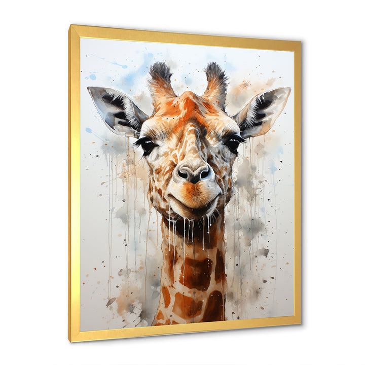 Minimalist Giraffe portrait - Giraffe Living Room Wall Art