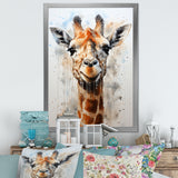 Minimalist Giraffe portrait - Giraffe Living Room Wall Art