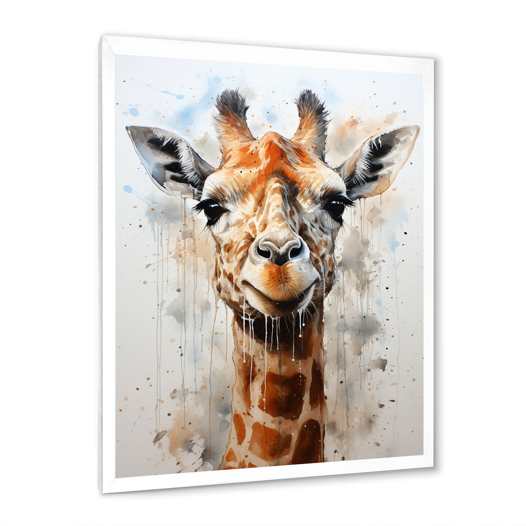 Minimalist Giraffe portrait - Giraffe Living Room Wall Art