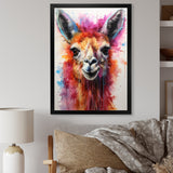 Portrait of a quirky Llama - Llama Canvas Wall Art