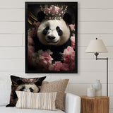 Regal Panda Crowned Portrait - Panda Wall Art Prints