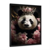 Regal Panda Crowned Portrait - Panda Wall Art Prints