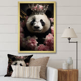 Regal Panda Crowned Portrait - Panda Wall Art Prints