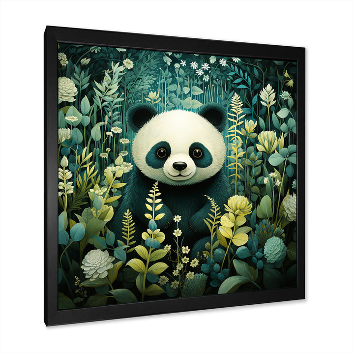 Cute panda children art - White Panda Wall Art