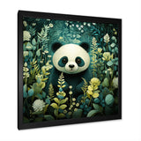 Cute panda children art - White Panda Wall Art