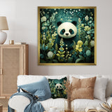 Cute panda children art - White Panda Wall Art