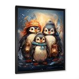 Christmas winter Penguin Party - Penguin Canvas Wall Art