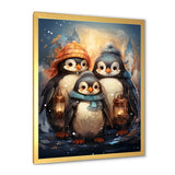 Christmas winter Penguin Party - Penguin Canvas Wall Art