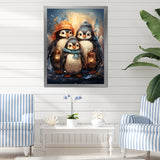 Christmas winter Penguin Party - Penguin Canvas Wall Art