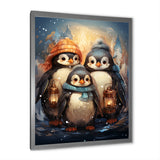 Christmas winter Penguin Party - Penguin Canvas Wall Art