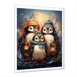 Christmas winter Penguin Party - Penguin Canvas Wall Art