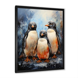 Winter Feathers Penguin family - Penguin Wall Decor