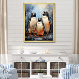 Winter Feathers Penguin family - Penguin Wall Decor