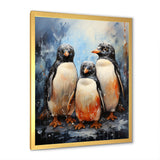 Winter Feathers Penguin family - Penguin Wall Decor