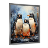Winter Feathers Penguin family - Penguin Wall Decor