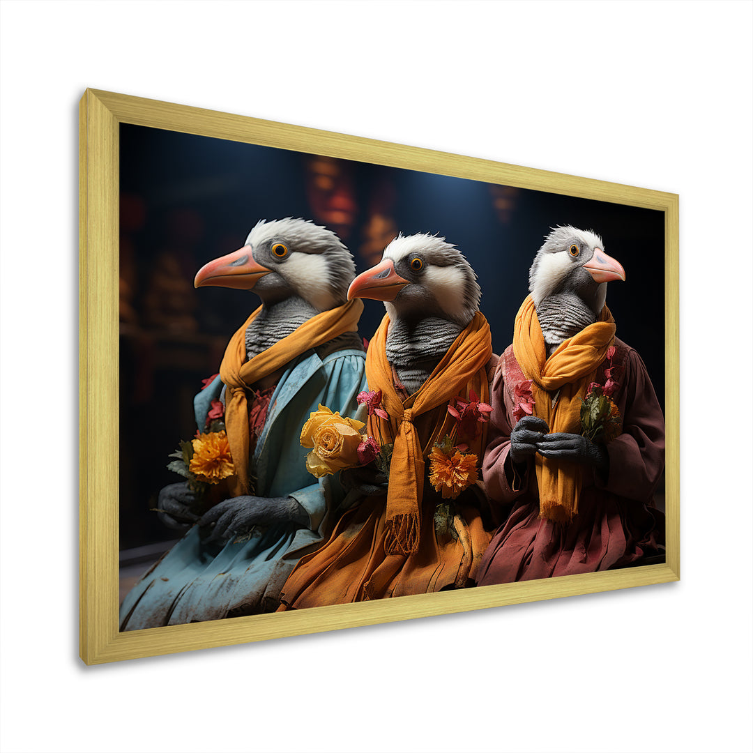Relaxing penguins at the spa - Penguin Wall Decor