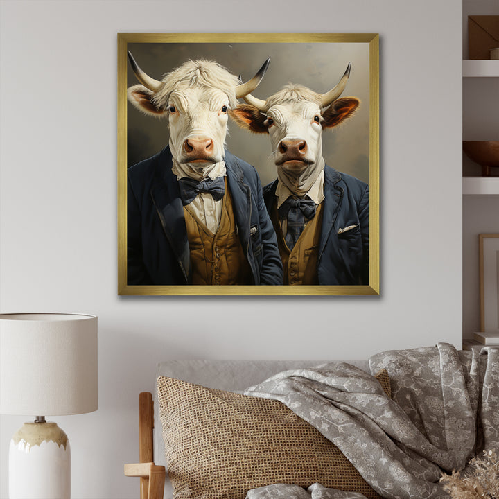 Portrait Scottish Highlander in suit - Cow Home Decor Art