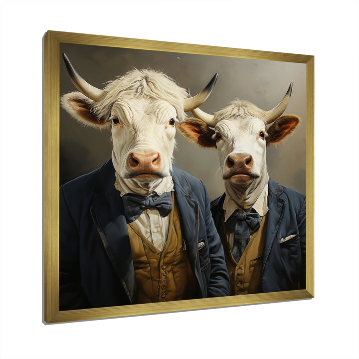 Portrait Scottish Highlander in suit - Cow Home Decor Art