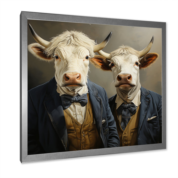 Portrait Scottish Highlander in suit - Cow Home Decor Art