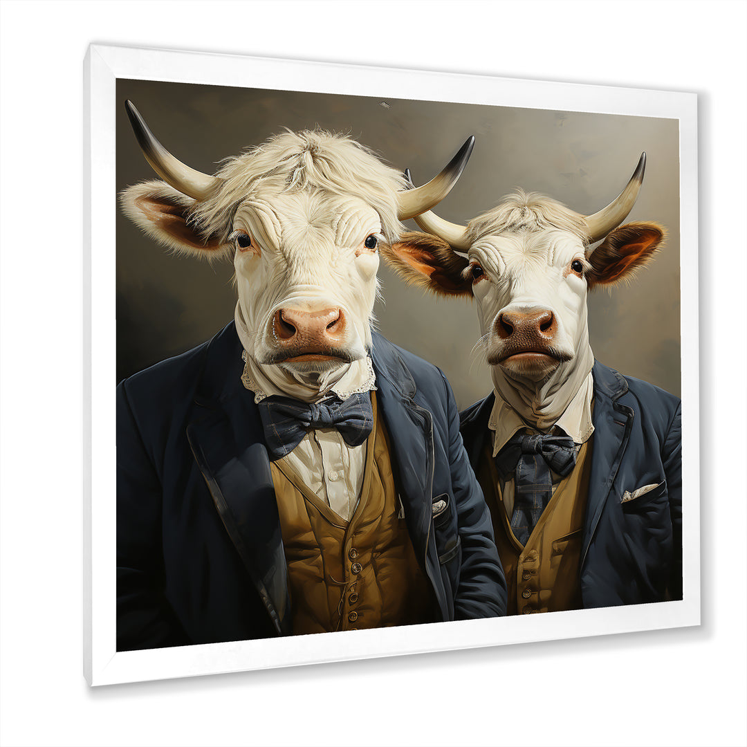 Portrait Scottish Highlander in suit - Cow Home Decor Art