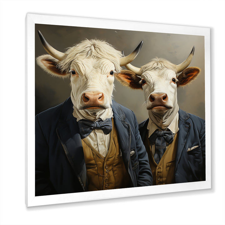 Portrait Scottish Highlander in suit - Cow Home Decor Art