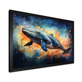 Blue Majesty Whale in Watercolor - Whale Living Room Wall Art