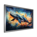Blue Majesty Whale in Watercolor - Whale Living Room Wall Art