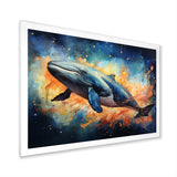 Blue Majesty Whale in Watercolor - Whale Living Room Wall Art