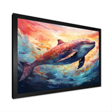 Blue Majesty dolphin in Watercolor - Dolphin Bedroom Wall Art