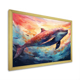 Blue Majesty dolphin in Watercolor - Dolphin Bedroom Wall Art
