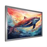 Blue Majesty dolphin in Watercolor - Dolphin Bedroom Wall Art